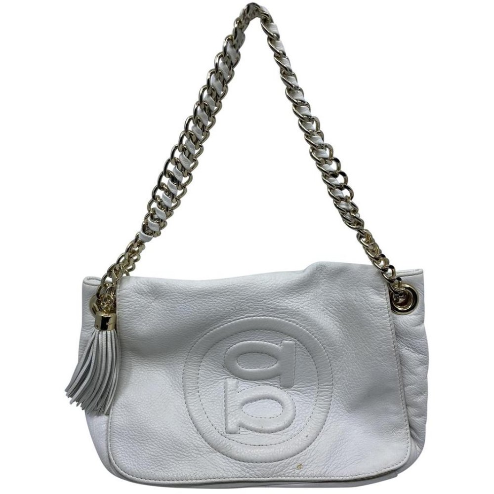 Bebe White Leather Shoulder Bag